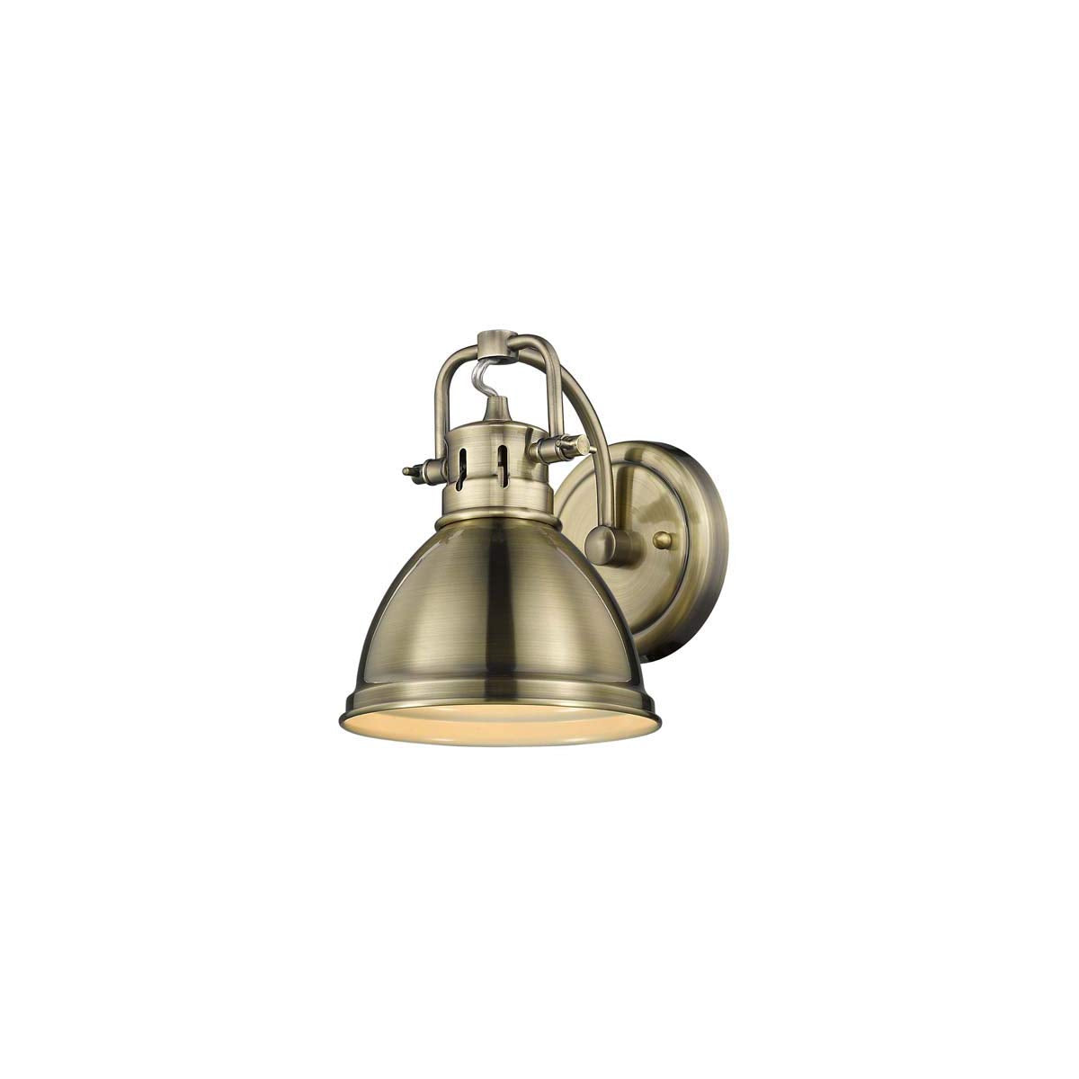 Golden Lighting Bath Vanity, Aged Brass, 8.25inL x 6.5inW x 8.5inH, Model 3602-BA1 AB-AB