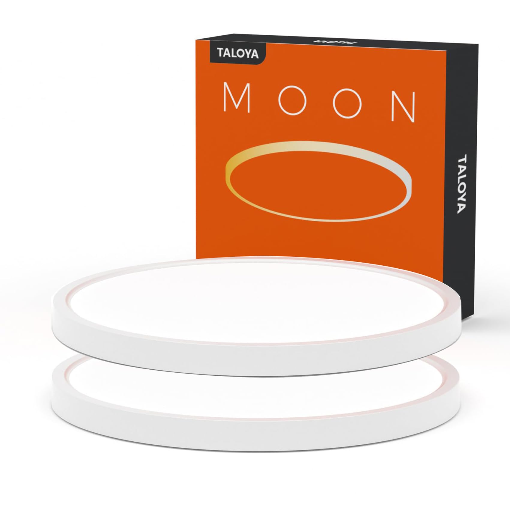 TALOYA 2 Pack of White 10 Inch Ceiling Mount LED Light Fixture, 5-in-1 CCT Selectable, 2000lw 20W Super Bright Round Ultra Slim 