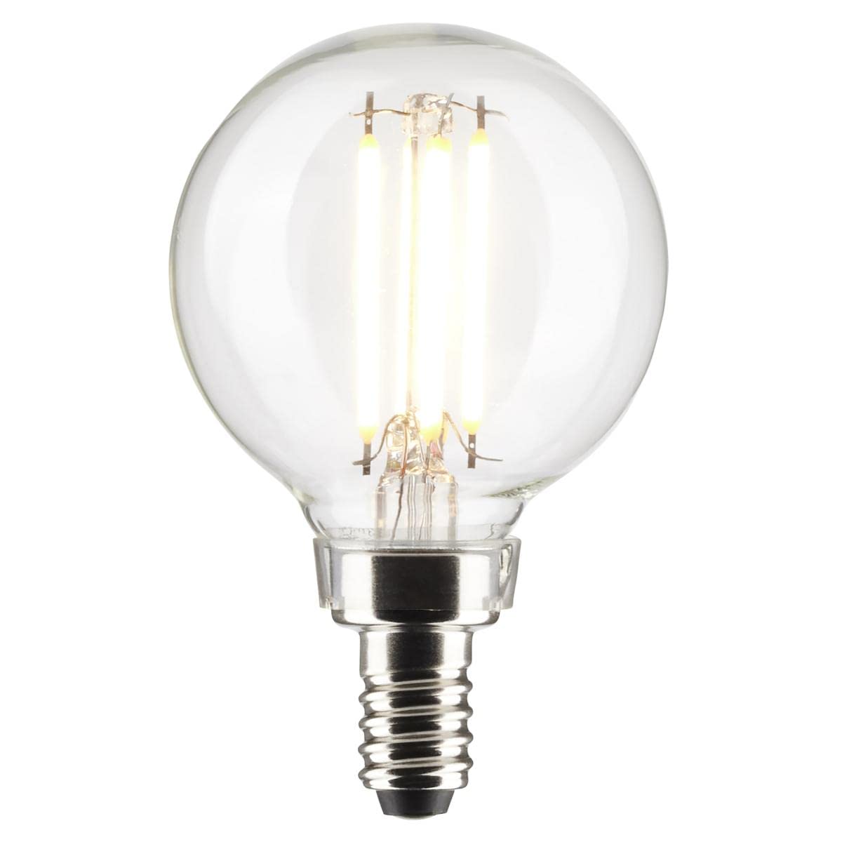 Satco 4-Watt Led E12 Light Bulb, 3000K, 15000 Hour Rating, Dimmable