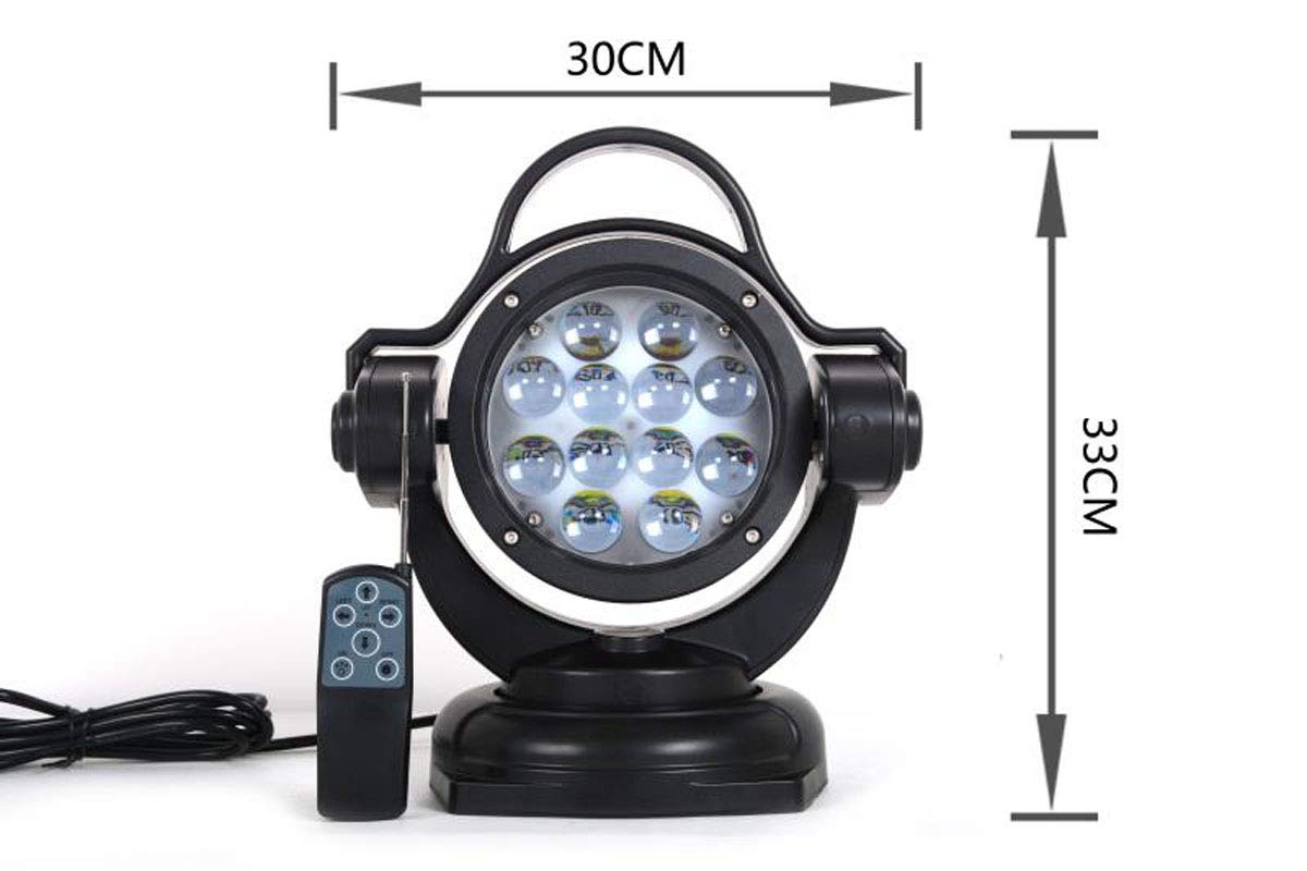 Hangxing 11 Inch 60W Led Search Light, 360 Degree Rotating Magnetic Base, Ip65 Waterproof, Suitable For Hunting, Camping, Off-Road Vehicles