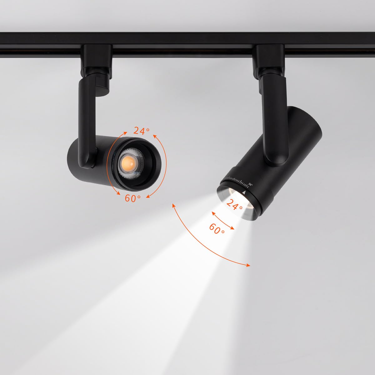 Mirrea Led Track Lighting Heads, 13.5W, 90 Cri, 3000K Warm White, Adjustable Beam,