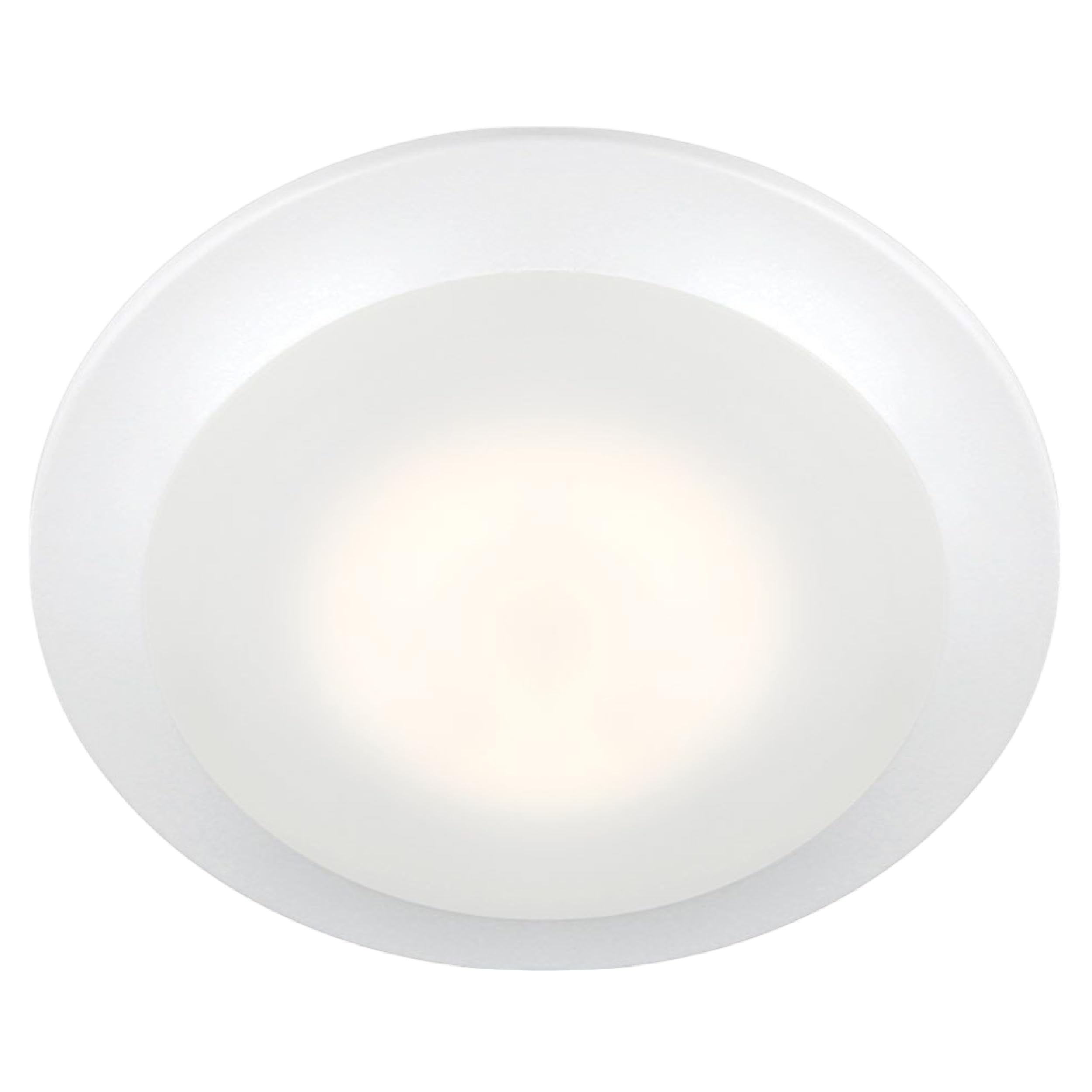 Designers Fountain LED Recessed Ceiling Light, 7 inch CCT Disk Lighting Fixture, Dimmable, 1000 Lumens, 3000K /4000K, White Trim