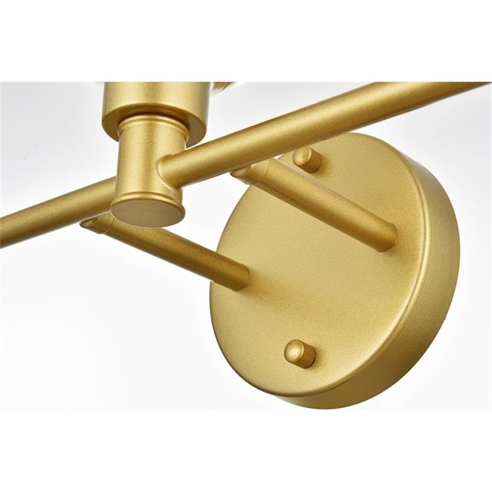 Living District Jaelynn 3-Light Iron & Glass Bath Sconce in Brass/Clear