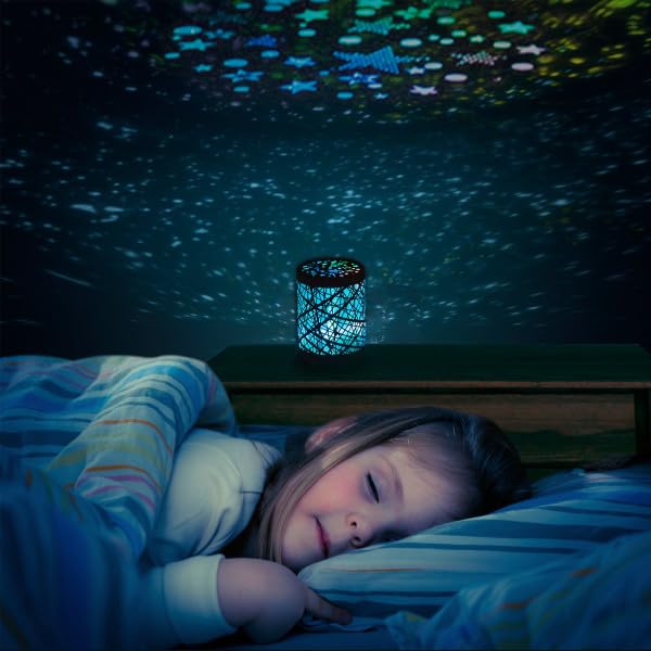Northwest Galaxy Projector Night Light - Kids Room Decor with Color Changing Constellations - Battery-Powered Star Projector Lam