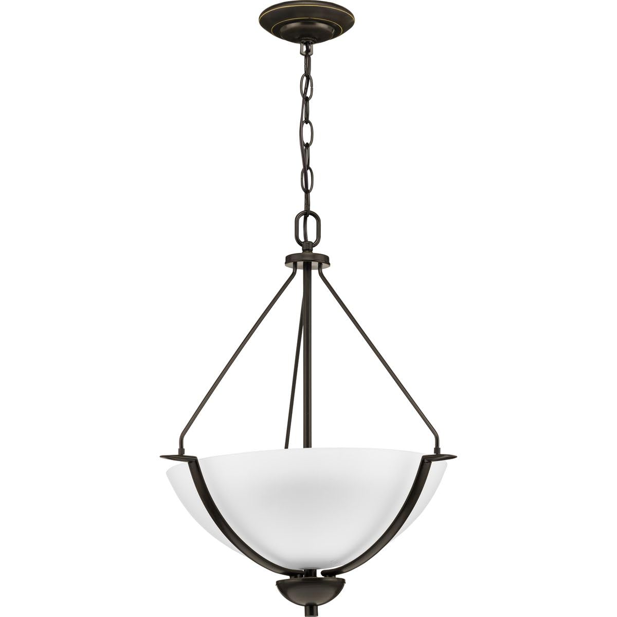 Progress Lighting 3-Light Pendant Light, Alloy Steel, Antique Bronze, Model P3912-20W, Bravo Collection