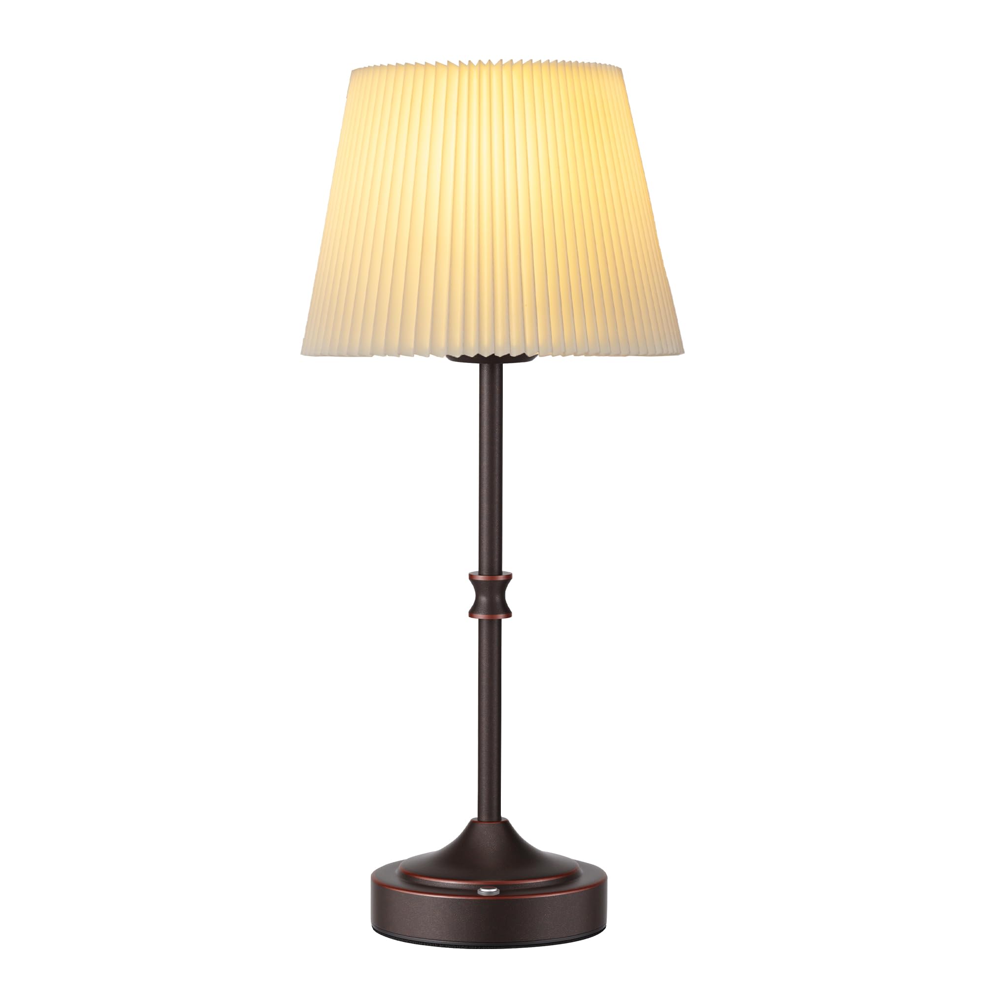 Jackyled Cordless Led Table Lamp With Dimmer, 3 Colors Touch Lamp, 5400Mah Battery Operated Rechargeable, Wireless Lamp For Bedr