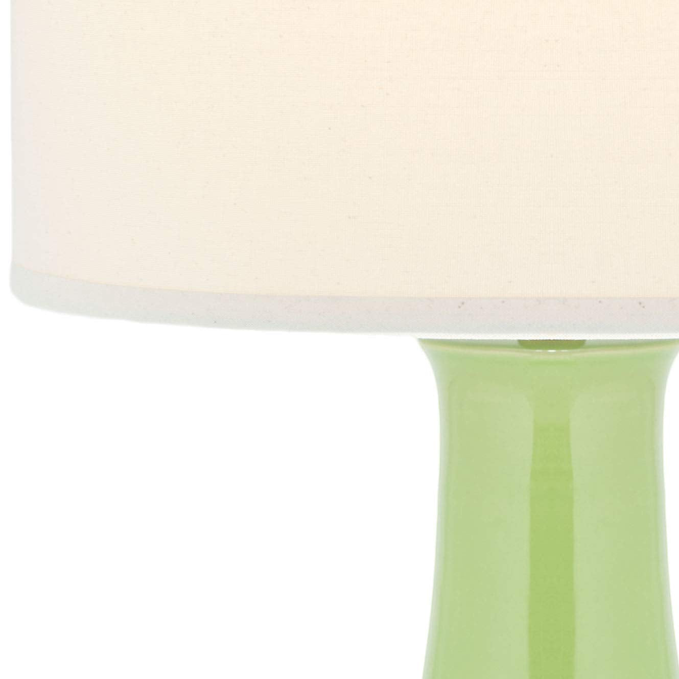 Safavieh Lighting Collection Paris Modern Green Ceramic 28-Inch Bedroom Living Room Home Office Desk Nightstand Table Lamp (Led