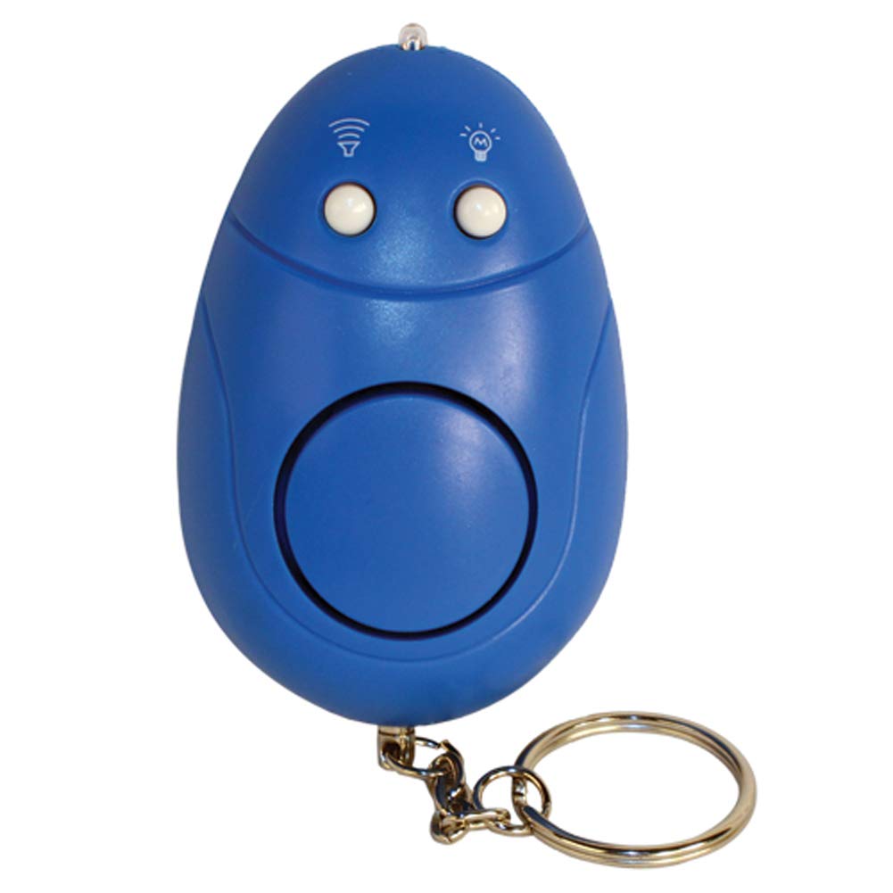 Safety Technology Keychain Alarm With Light - Blue Personal Security Device