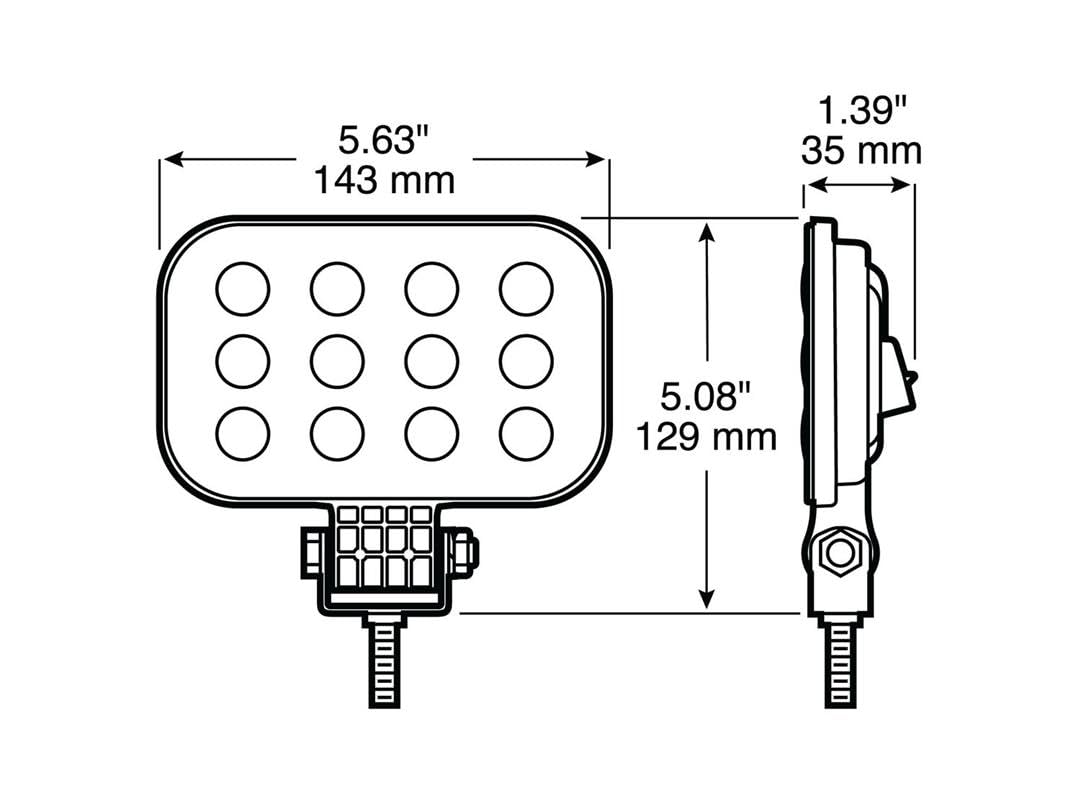 Peterson Mfg M906-Mv-Amp Led Work Light, Pedestal-Mount, Mv