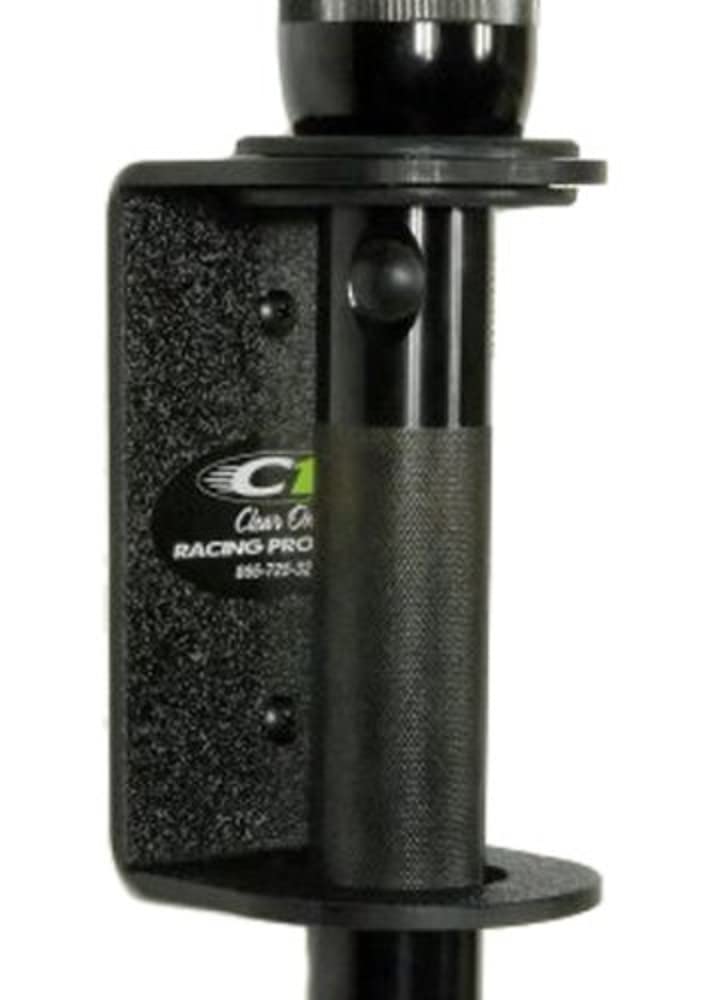 ClearOne TC102 Flashlight Holder, Wall Mount, 3.5 x 7 x 4 in, Rubber Grommet, Plastic, Black, D Cell Flashlights, Each