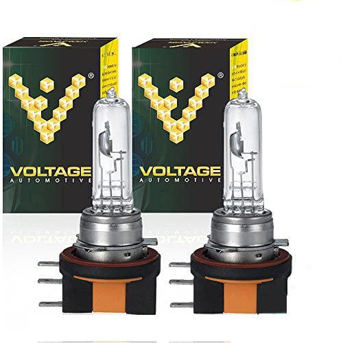 Voltage Automotive Headlight Fog Light Bulb (Pair) - Standard Replacement For High Beam Low Beam Fog Lights (H15 64176)