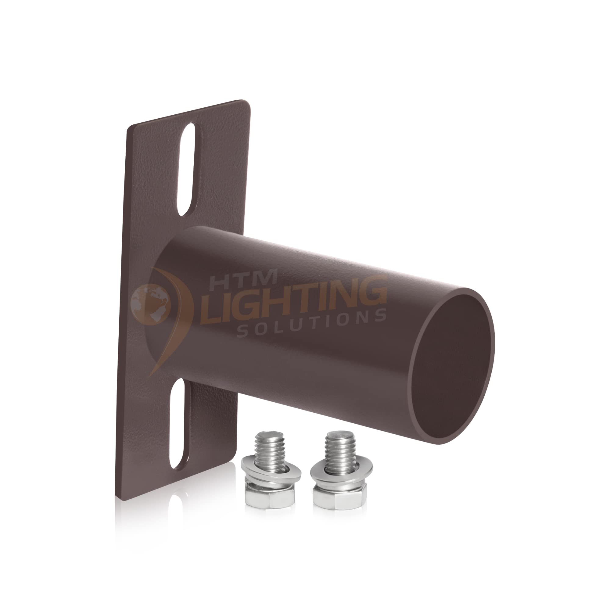 Mid-Pole Bracket Tenon Adaptor for Outdoor Light Fixture, 2-3/8in Horizontal Pole Mount Tenon Bracket for Slip Fitter Area Light