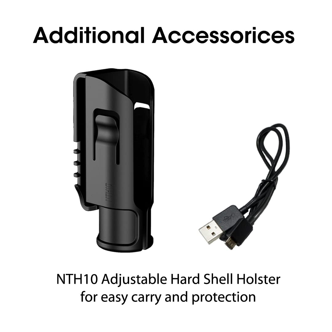 NITECORE MT21C LED Flashlight - 1000 Lumen, USB Rechargeable, Black, Right Angle 90° Tiltable Head, Anodized Aluminium