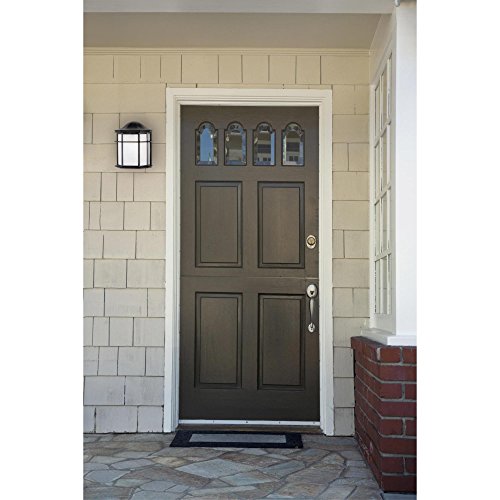 Westinghouse One-Light Exterior Wall Lantern, Textured Black Cast Aluminum, Frosted Acrylic Lens, Model 6689800