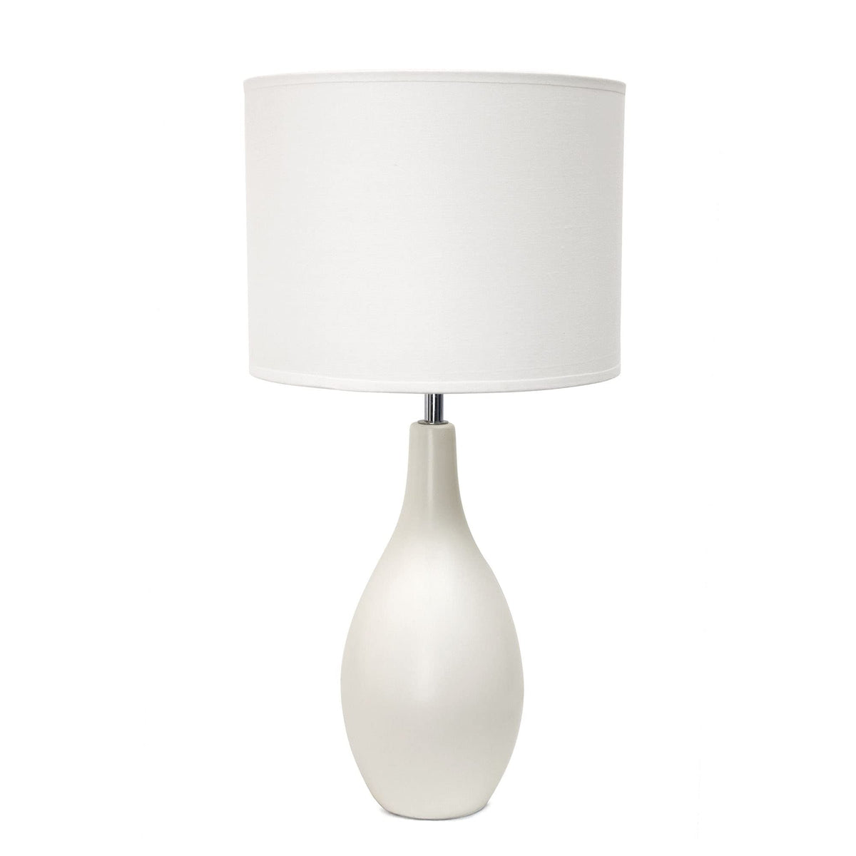 Creekwood Home Essentix 18.11&quot; Traditional Standard Ceramic Dewdrop Table Desk Lamp With Matching Fabric Shade