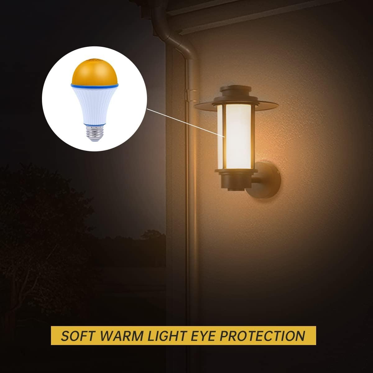 Kinur 7W A19 1800K Amber Light Bulb-Warm Light Bulbs For Sleep And Baby Nursery-60 Watt Equivalent-Non-Dimmable Led Sleep Light