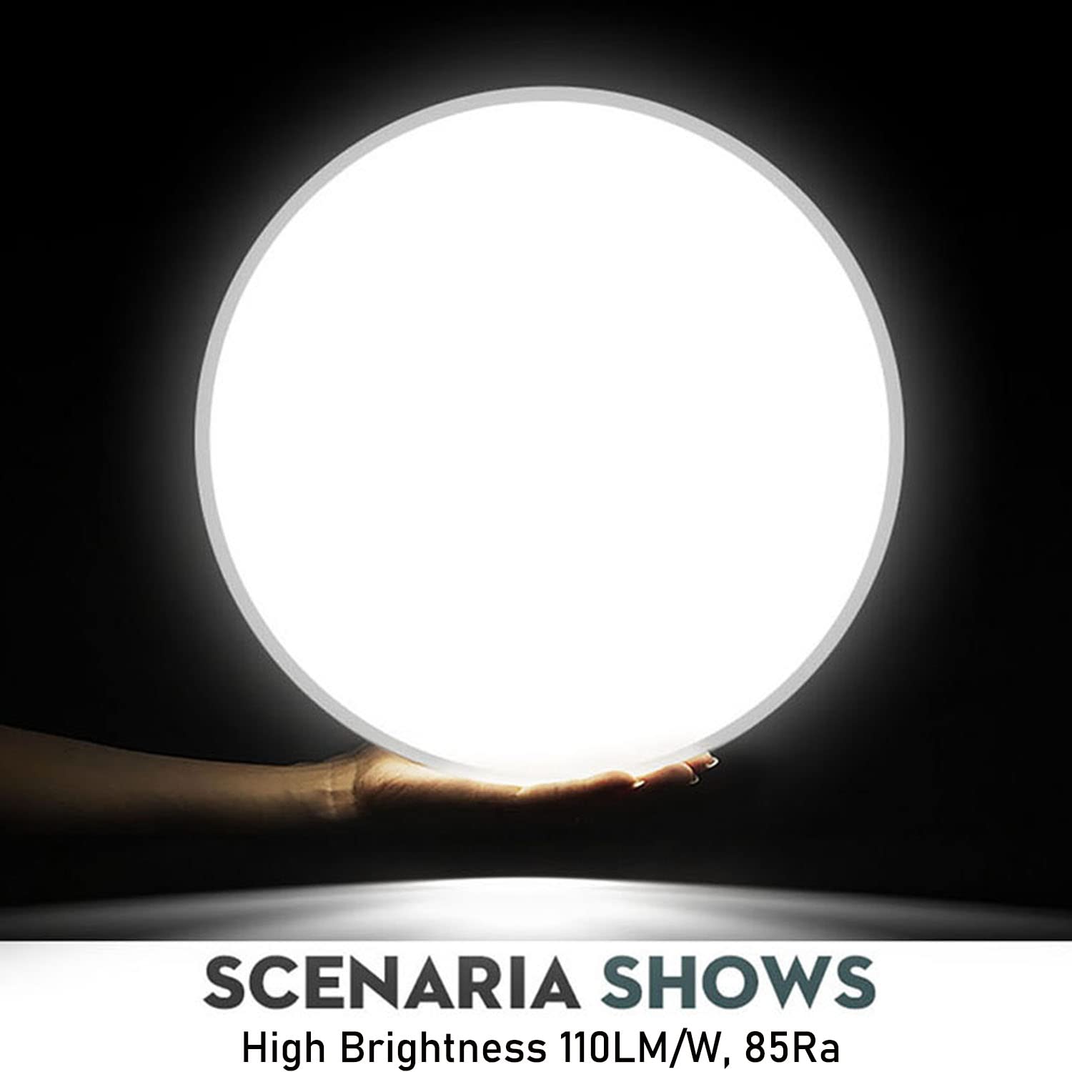 Superyofo 9 Inch Flush Mount Led Ceiling Light, 24W Slim Fixture, White, Round, 2800Lm, 6000K, 250W Equivalent, 8-Pack