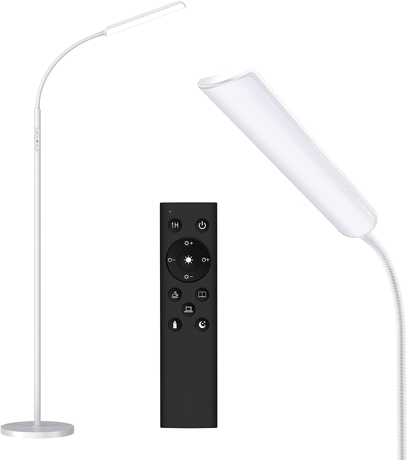 Dimunt Floor Lamp, Bright 15W Floor Lamps For Living Room With 1H Timer, Dimmable Led Floor Lamps 3000K-6000K & Tall Standing La