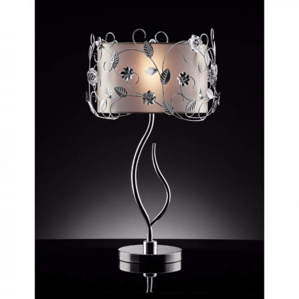 Benzara, Silver and Brown BM172907 Contemporary Table Lamp