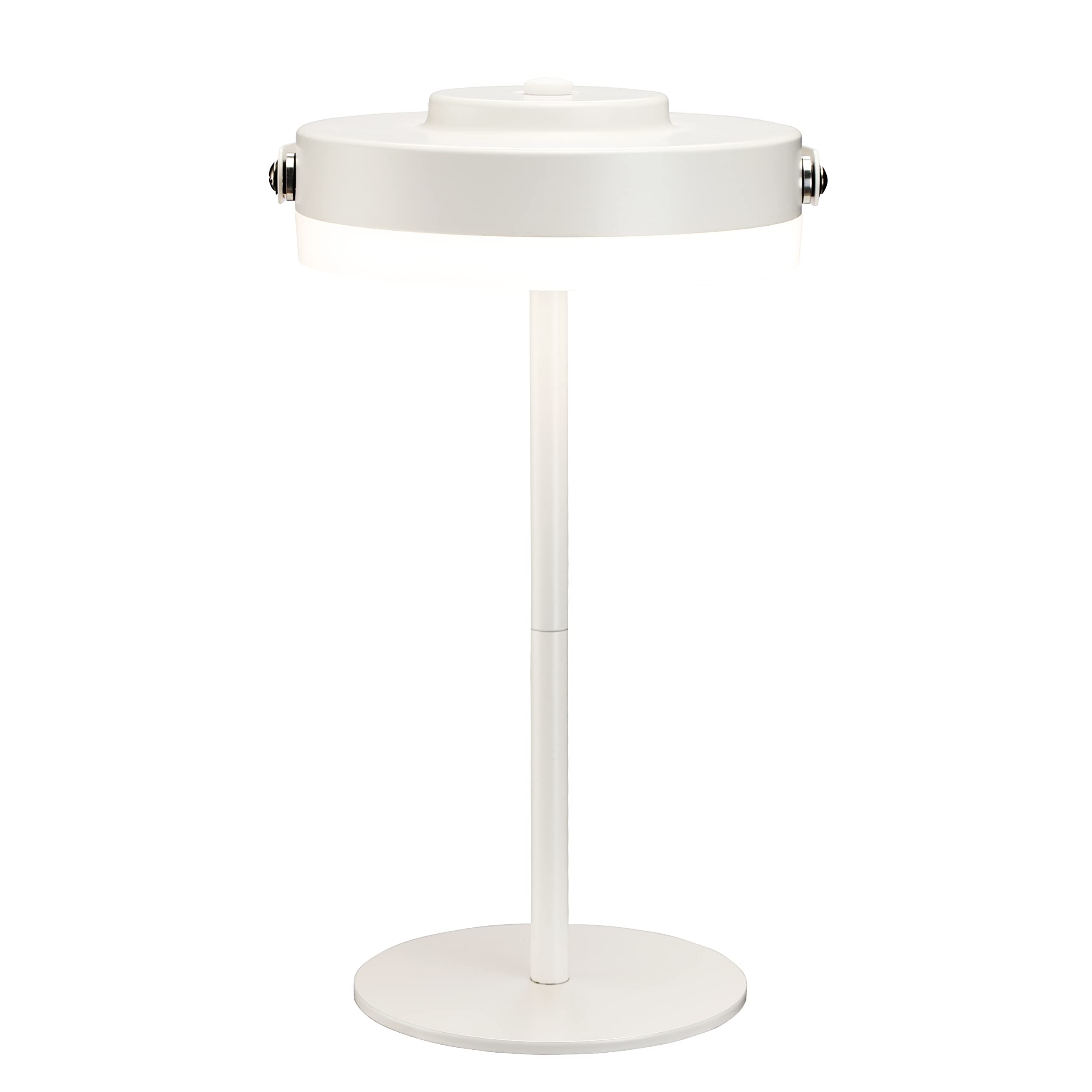 OBright Portable LED Lamp - Rechargeable, IP44 Water Resistant, Adjustable Height, White, Model OB-TL17B