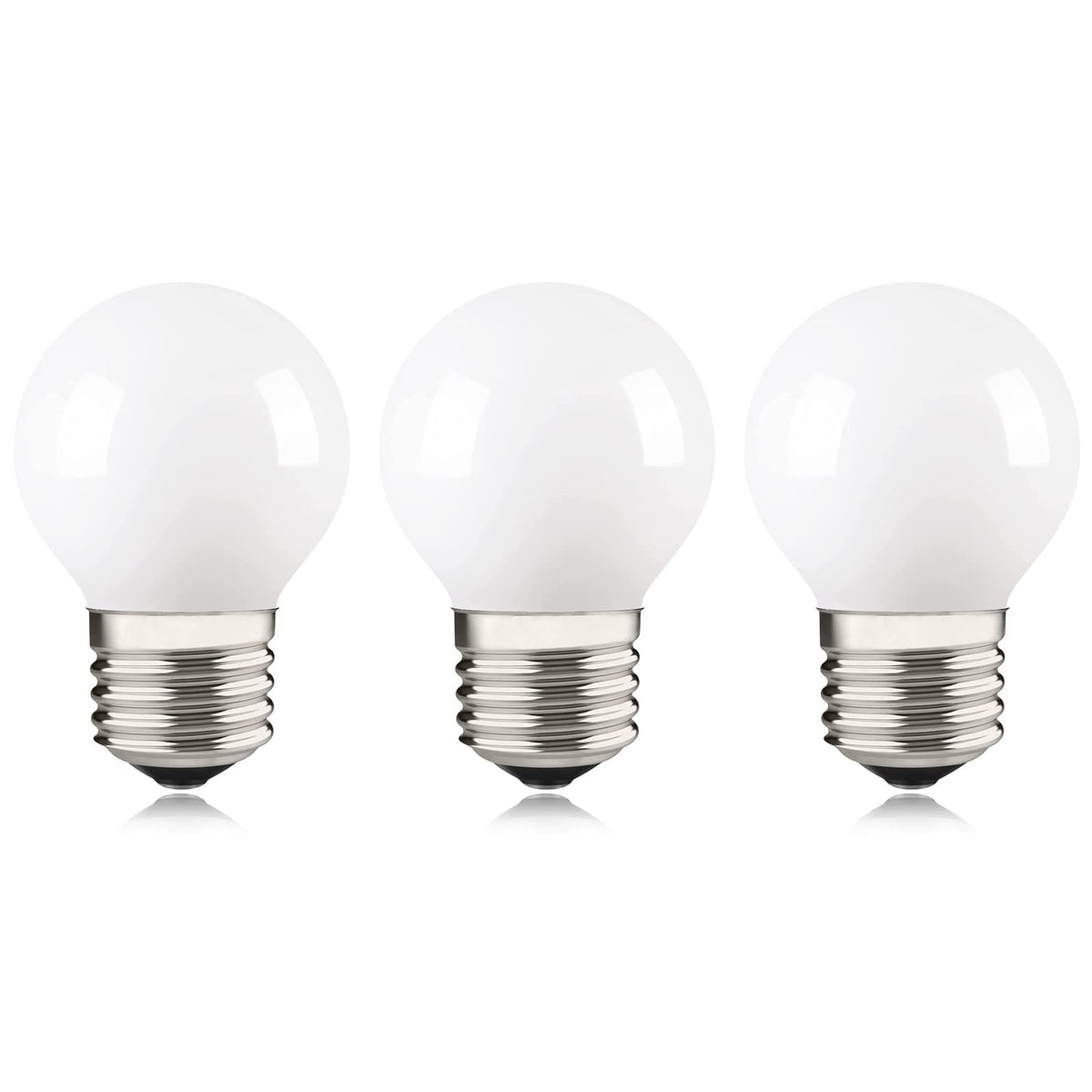 40W Equivalent A15 Led Light Bulb, Soft White 3000K, Milky Glass, Dimmable, 4 Watt E26 Standard Base Globe Led Bulbs, 3 Pack