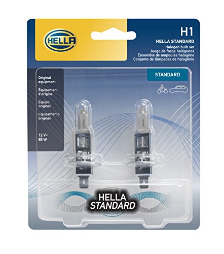 HELLA H1TB Halogen Bulbs - 12V 55W Standard Size, Multi Color, Glass Material