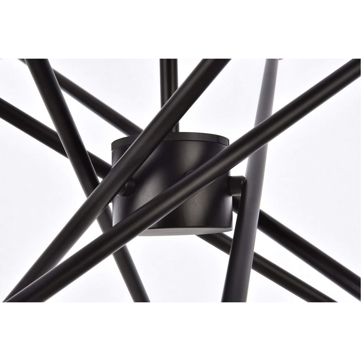 Living District Indoor Modern Home Decorative Bright Ceiling Armin 6 Lights Pendant in Black with Brass