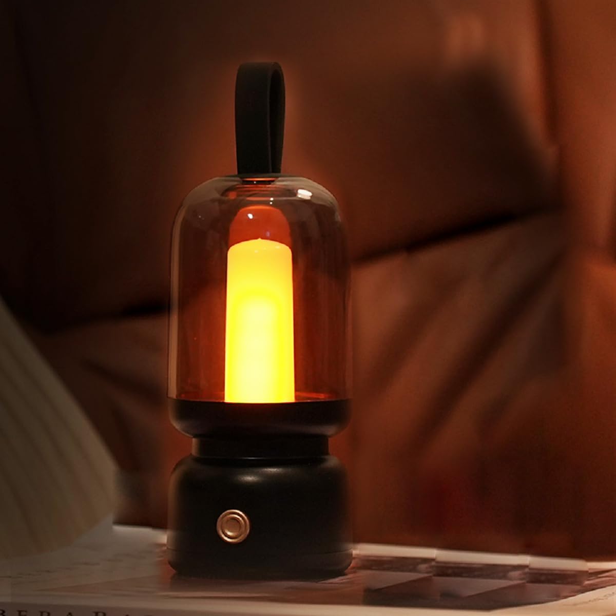 Portable Retro Table Lamp for Outdoor Indoor,LED Sleep Lamp Cute Room Decor Night Light ,Cordless USB Rechargeable Desk Lamp- Sm