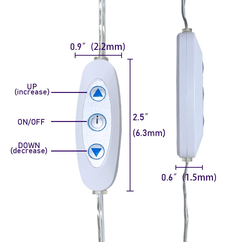 jXIN 12V DC Dimmer Switch for Neon Sign - Low Voltage with 2 Female Power Jack Adapters - Model: fc99271c-0063-4d22-960b
