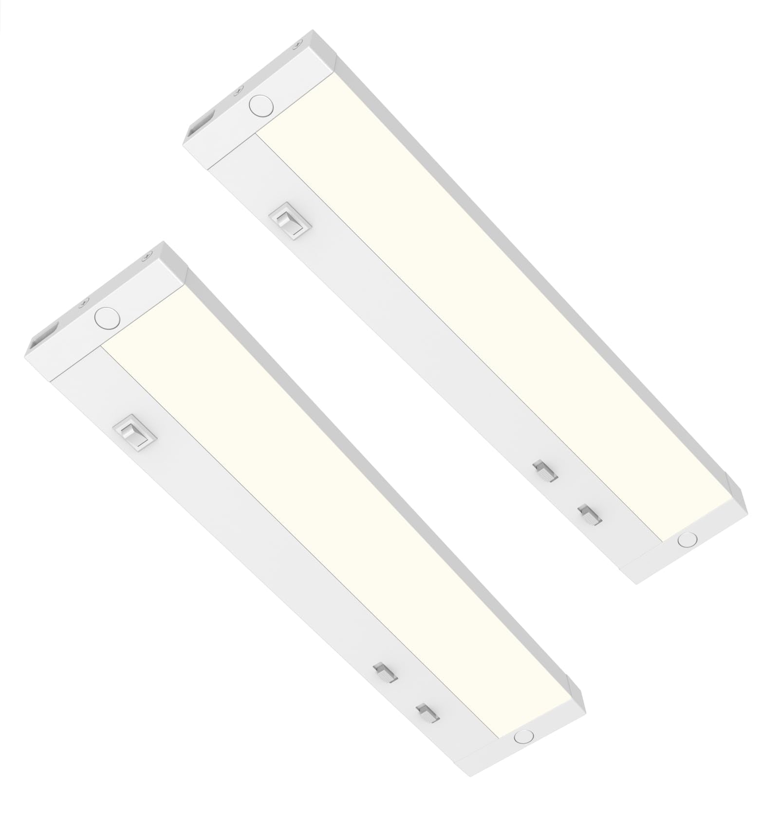 Tonlesm16 Inch Under Cabinet Lighting Plug in  9W 120V 3 Color 3000K/4000K/5000K  3 Brightness  Super Bright  Ultra Thin Under Counter Lights for Kitchen  Linkable LED Cabinet Light  White 2Pack