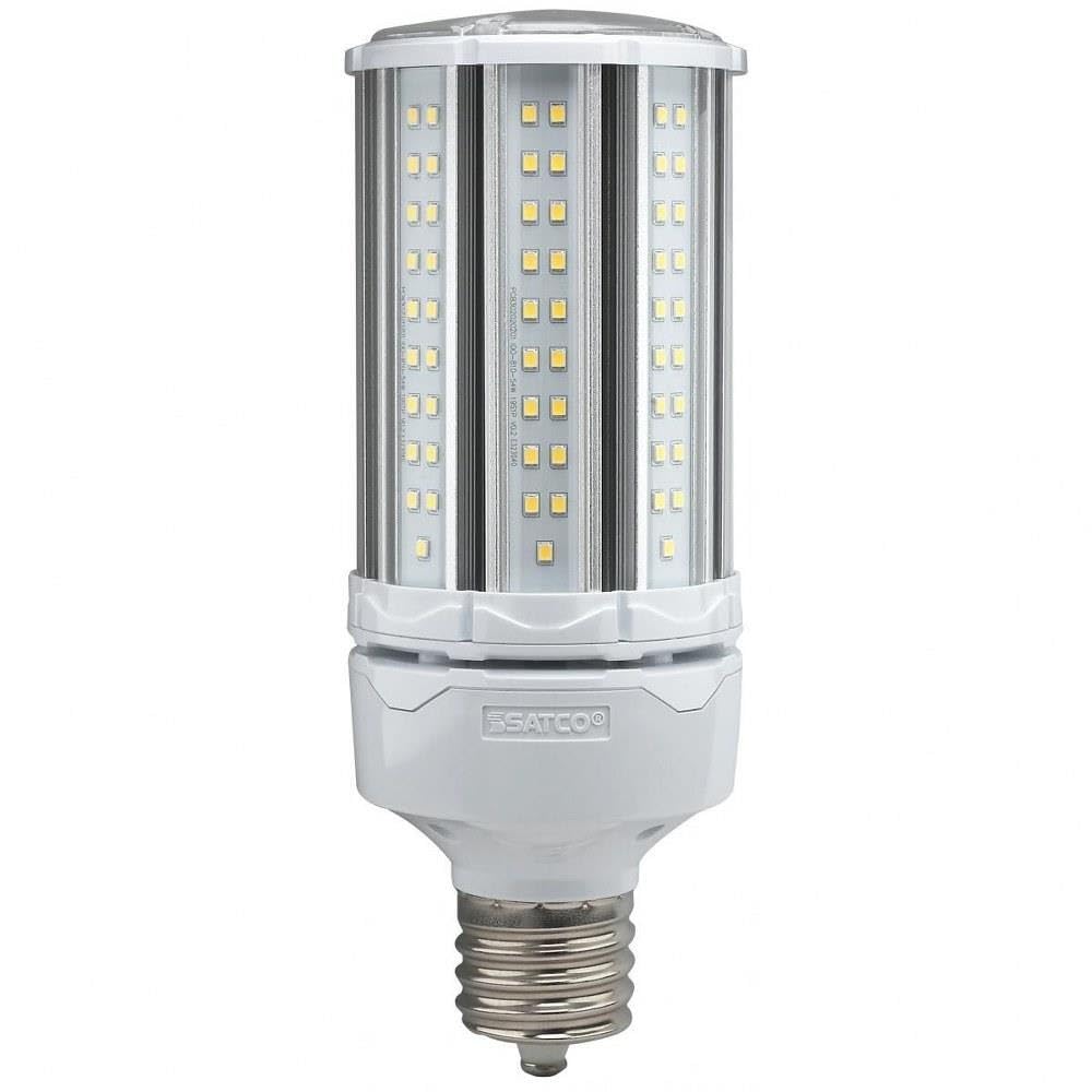 Satco Hi-Pro Omni-Directional LED Corncob Lamp, 54W, 5000K, HID-Replacement, Clear, Model S39394, 1 Count