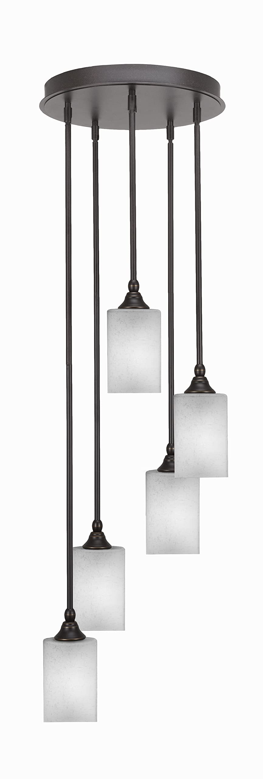 Empire 5 Light Cluster Pendalier in Dark Granite Finish (2145-DG-531)