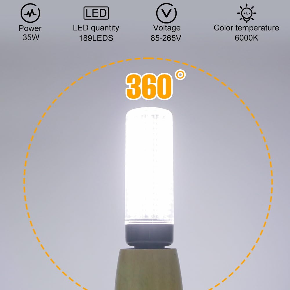 35W Led Corn Light Bulb E26/E27 Medium Base Indoor Ceiling Fan Bulbs 6000K Daylight Lamp 350Watts Equivalent Super Bright 4041Lumen Chandelier Candle Lights 85-265V No Flicker Home Decoration Lighting