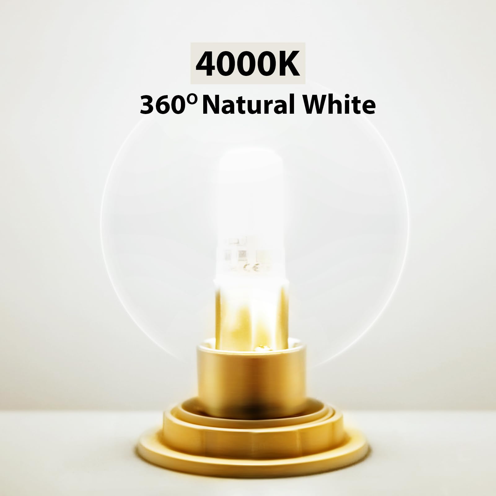 YGS-Tech G9 LED Bulb 4W Dimmable 4000K Natural White, 6-Pack, Plastic, Model YGS-G9-3014NW-6P