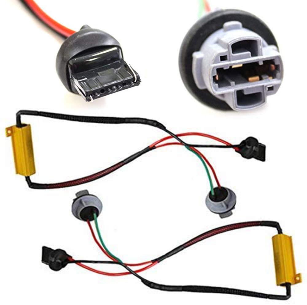 iJDMTOY 7440 50W 6-Ohm Load Resistor Wiring Adapters for LED Turn Signal Lights