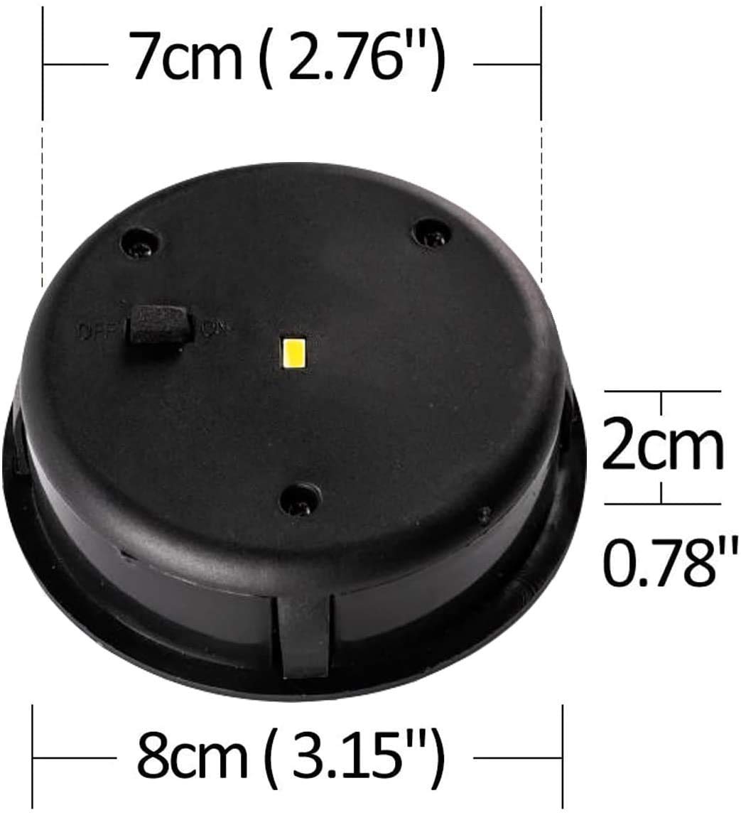 Znycye 4 Pack Solar Light Replacement Top(Top Size 3.15 Inch, Bottom Size 2.76 Inch) Led Solar Panel Lantern Lid Lights, Outdoor