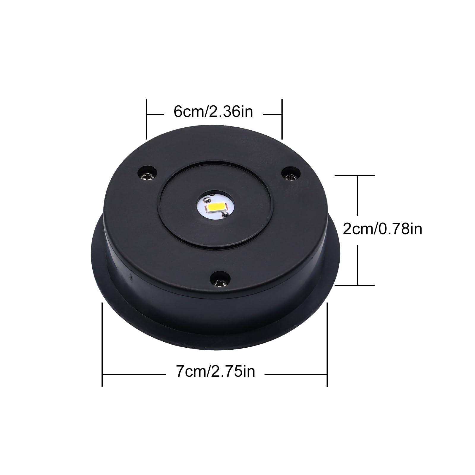 Solar Lights Replacement Top 2 Pack - 2.76 Inches Outdoor Replacement Solar Light Parts, Led Solar Lantern Light Lids, Waterproo
