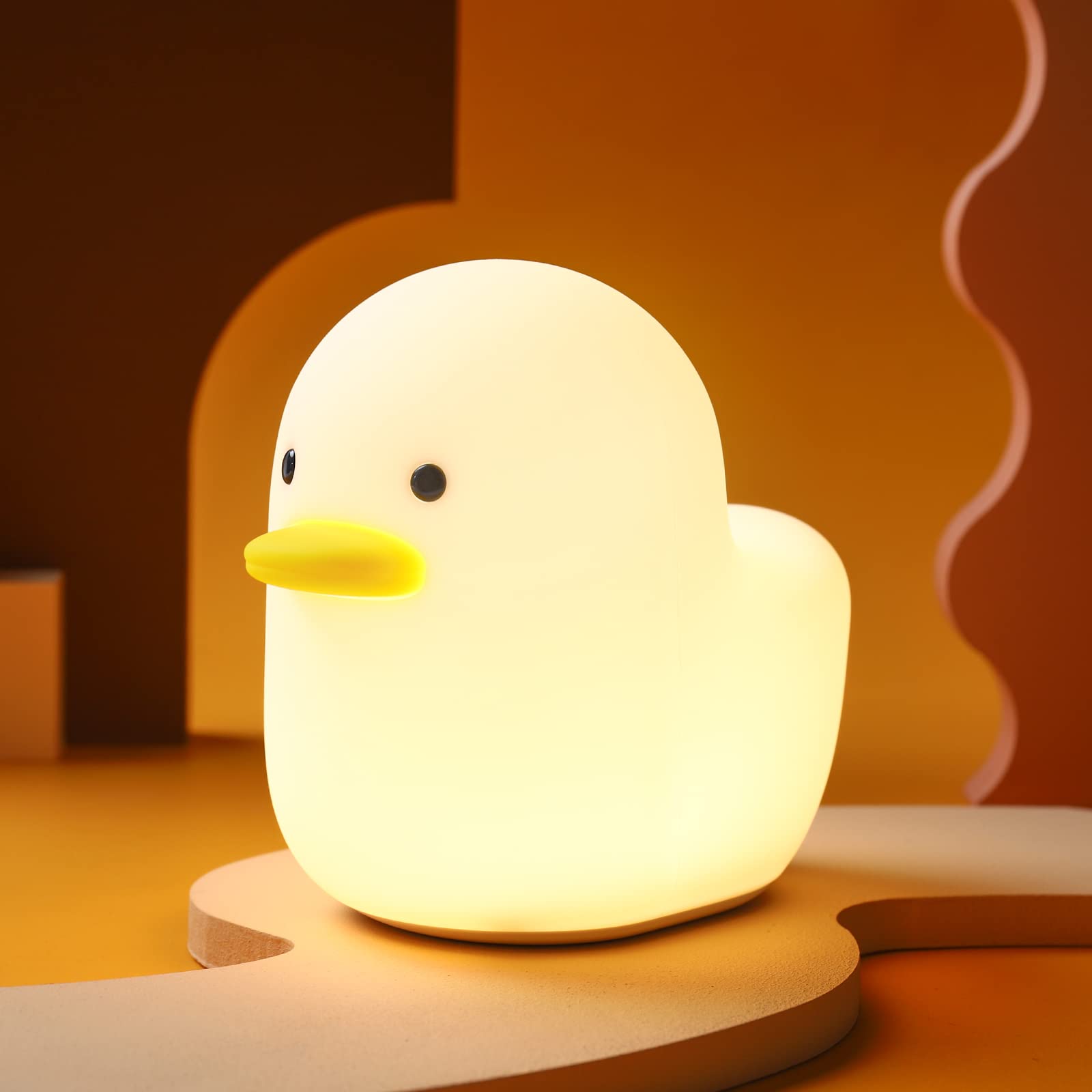 booborny Night Lights for Bedroom Cute Lamp LED Duck Kawaii Lamp Silicone Nursery Night Light and Toddler Animal Night Lights