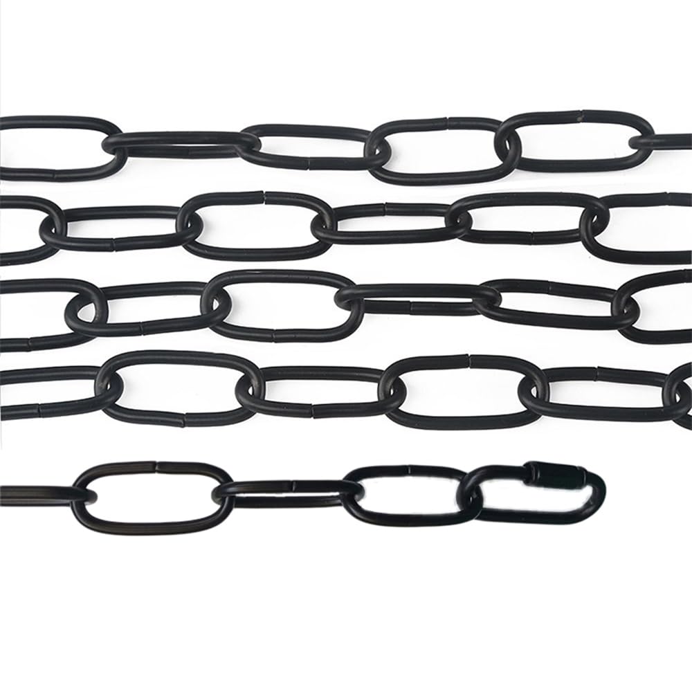 WOERFU 6ft Black Pendant Light Fixture, Metal Chain-Hung Design, Max 50lbs, Model WF-CH6FT
