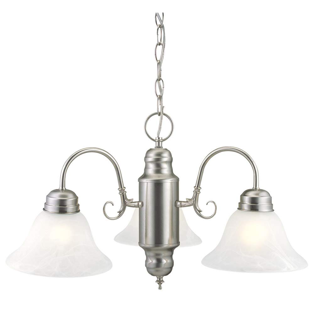 Design House 511543 Millbridge 3-Light Chandelier, Satin Nickel, Alloy Steel
