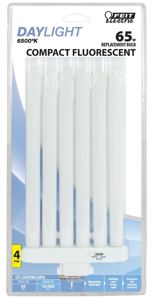 Feit Electric 65-Watt 4-Pin Lamp 6500K Model BPFML65/65, 1 Count