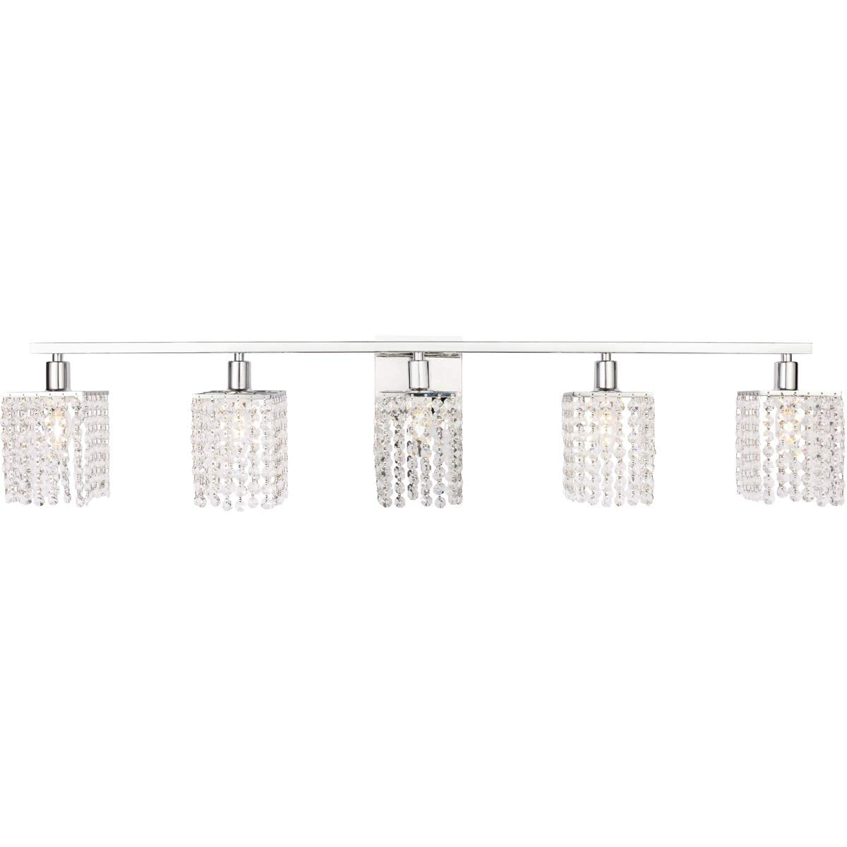 Elegant Lighting Living District Phineas 5 Light Chrome and Clear Crystals Wall Sconce