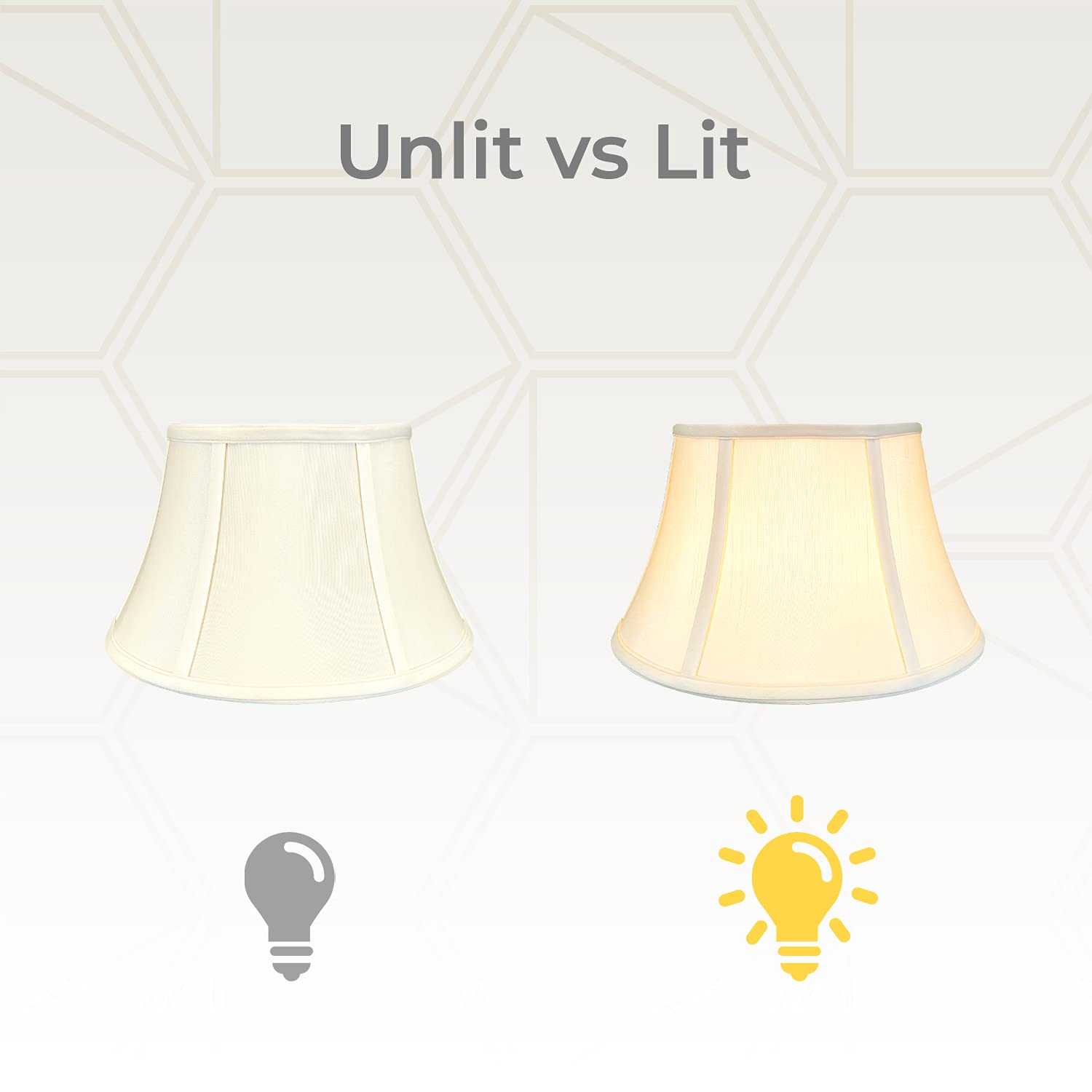 Royal Designs Shallow Drum Bell Billiotte Lamp Shade - Eggshell - 13 X 19 X 11.26