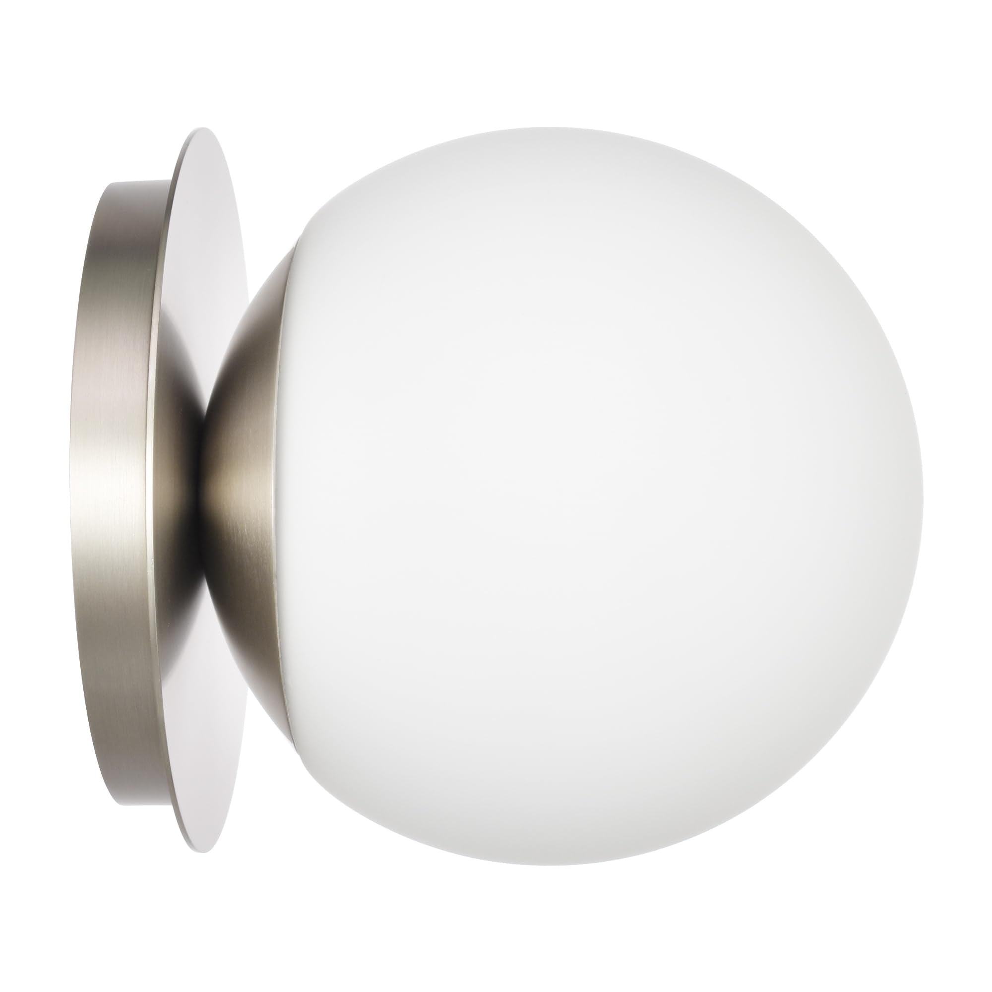 Wall Sconces, 1 Light Modern Globe Sconce In Brushed Nickel, Wall Light For Bedroom Bathroom Living Room & Hallway Vanity Lighting, Ceiling Light Fixture