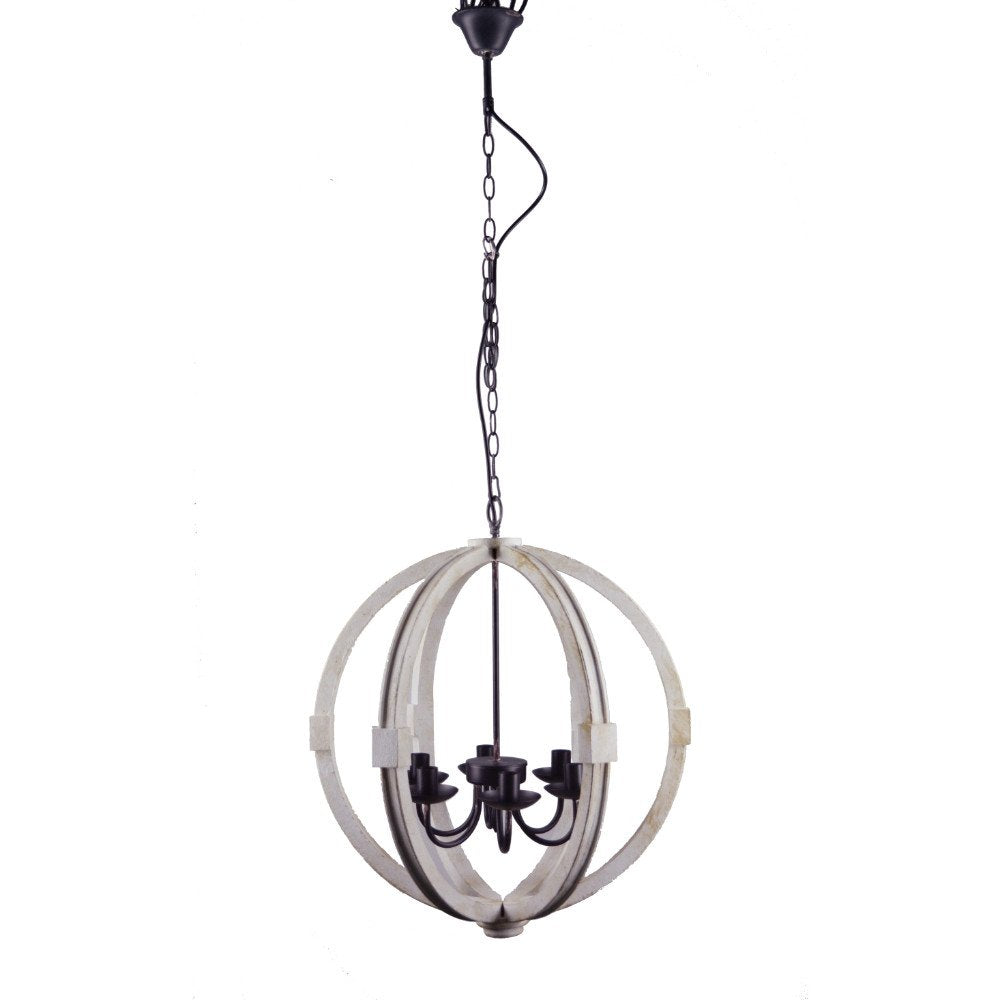 A&B Home Calder Wooden Chandelier, 22.5L x 22.5W x 26H