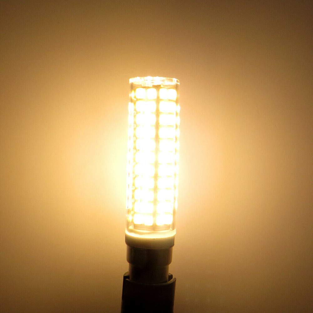 Lxcom Lighting E11 LED Corn Bulb 15W Dimmable Ceramic 2 Pack, Warm White 3000K, 1500LM, Clear