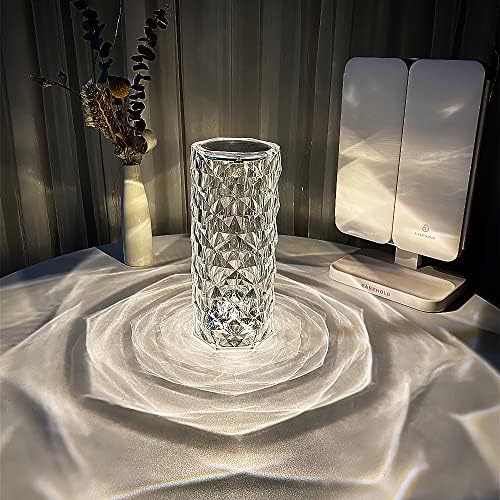 Bgfhome Crystal Table Lamp Rgb Color Changing Night Light