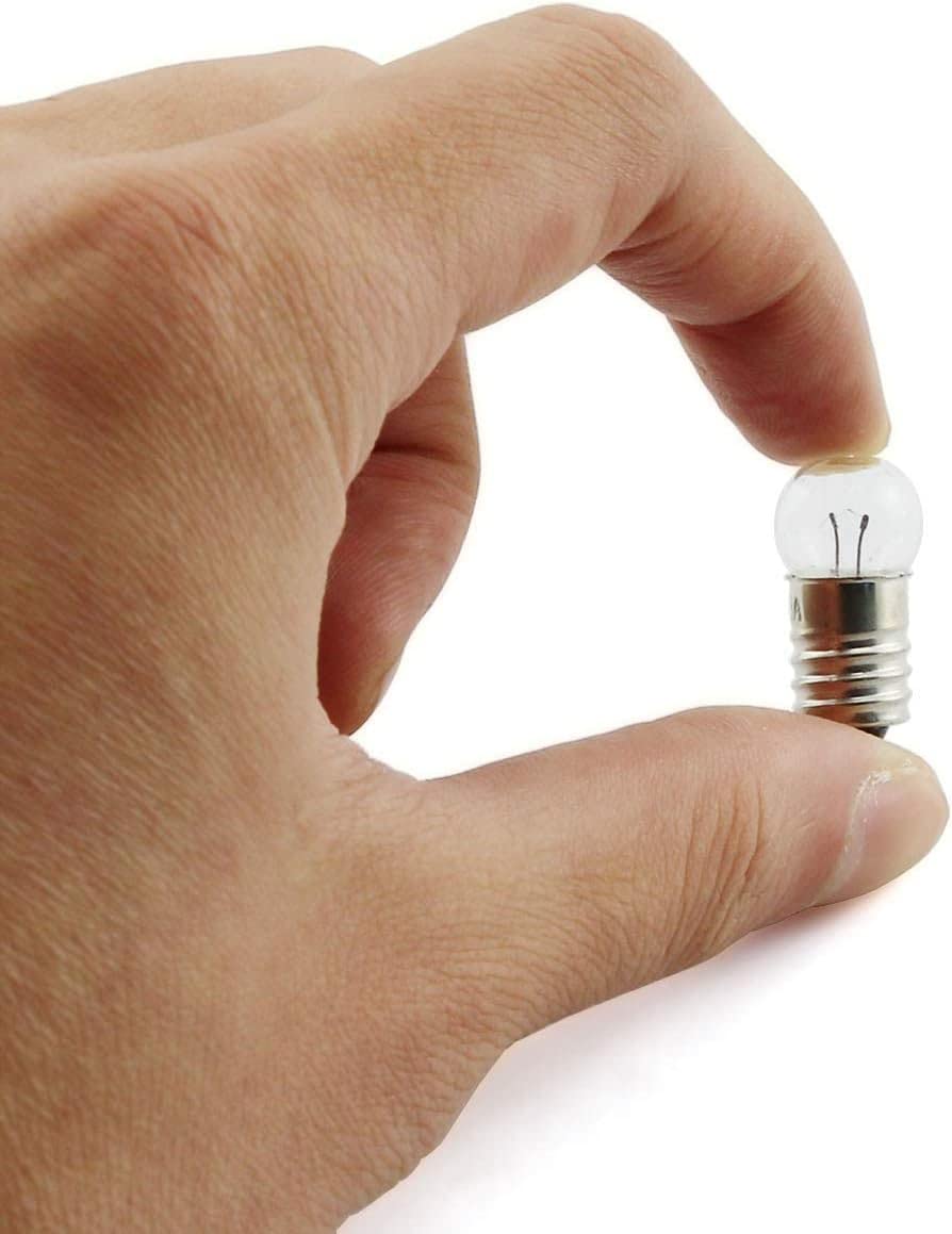Bllndx 25Pcs E10 Miniature Screw Base Light Bulbs, 1.5V / 0.3A