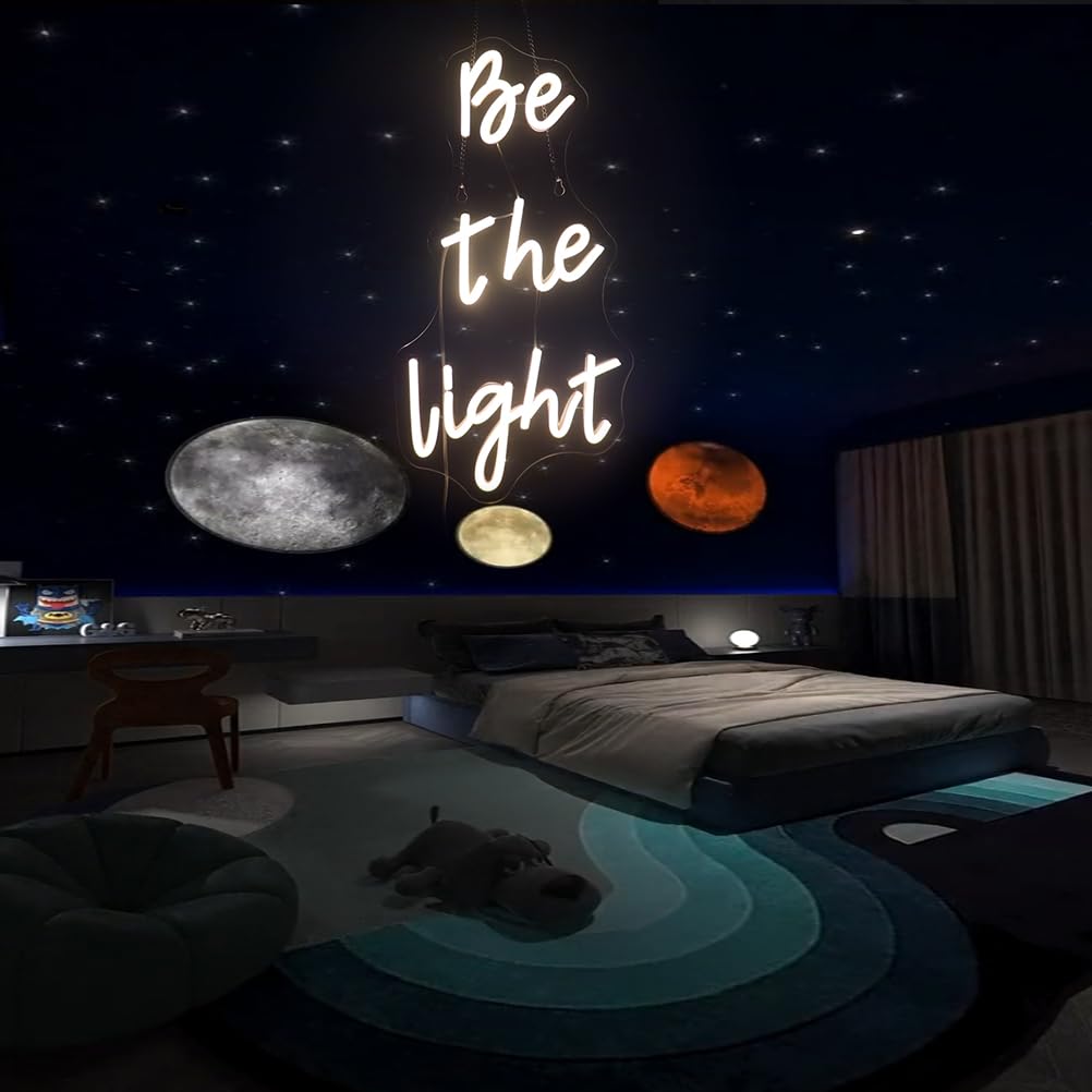 QiaoFei inBe The Lightin Neon Sign, Warm White Decorative Light, Medium Size, Model QFLGT240914011