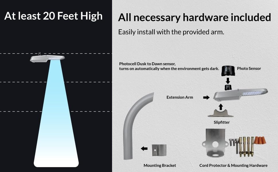 Superior Lighting LED Dusk to Dawn Light - 80 Watt, 12,000 Lumens - Metal Yard/Barn/Security Light - Model 7101CAAL070